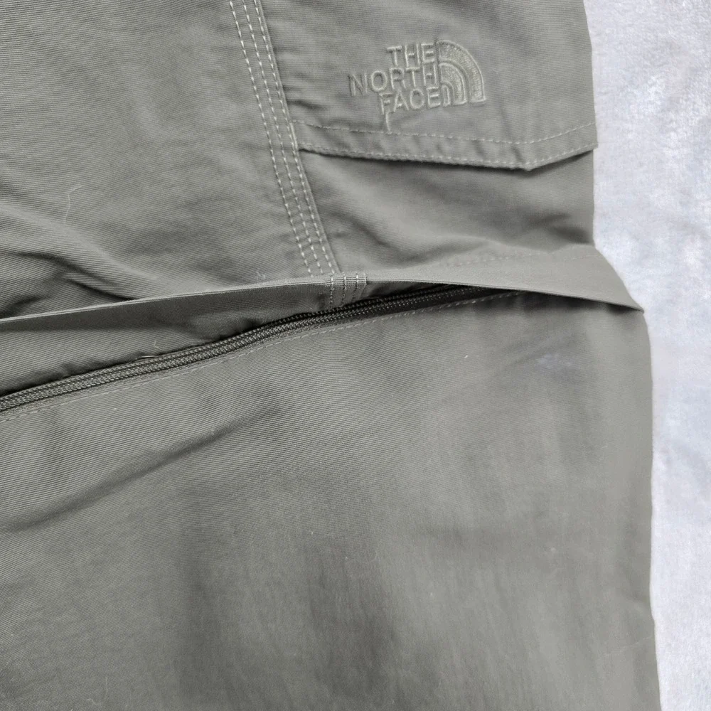 The North Face Convertible Pants Mens XL Green Cargo‎ Hiking Zip Off Outdoor